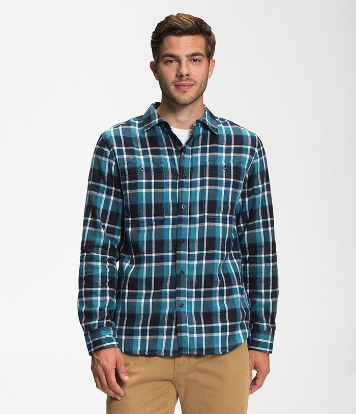 The North Face Arroyo Lightweight Flannel Mens Shirt Blue 608574-BYM